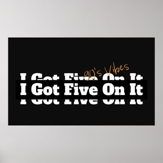 Poster J'En Ai Cinq Sur Il 90s Lyric (Devant)