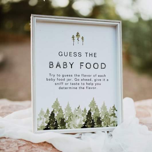 Poster JENNA Rustic Pine Devine Le Baby shower Alimentair
