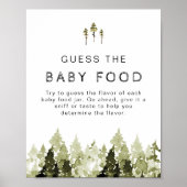 Poster JENNA Rustic Pine Devine Le Baby shower Alimentair (Devant)