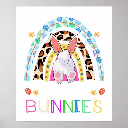 Poster j'enseigne aux plus mignons lapins de 2e année arc (Devant)