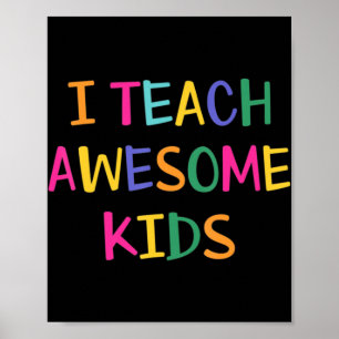 Poster J'Enseigne Awesome Enfants Enseignant Autisme
