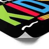 Poster J'Enseigne Awesome Enfants School Funky Enseignant (Coin)