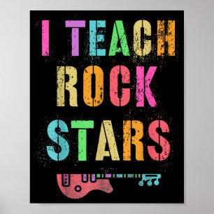 Poster J'enseigne l'ambiance des groupes de rockstars Pro