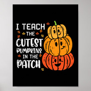 Poster J'Enseigne le plus froid Citrouille Patch Hallowee