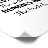 Poster j'enseigne les lapins les plus mignons du lot (Coin)