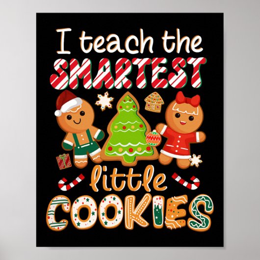 Poster J'Enseigne Les Petits Cookies Les Plus Intelligent (Devant)