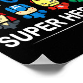 Poster J'Enseigne Superhéros de 5e année Ck To School Tea (Coin)
