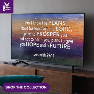 Poster JER 29:11 Christian Frame Art TV