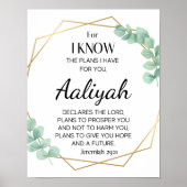 Poster Jeremiah 29:11 Eucalyptus Personnaliser (Devant)