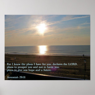 Poster Jeremiah 29:11 lever du soleil