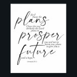 Poster Jeremiah 29:11 Polices doubles<br><div class="desc">Car je connais les plans que j'ai pour vous déclare le Seigneur. Des plans pour vous Prospérer et ne pas vous nuire, des plans pour vous donner un avenir et un espoir. -Jeremiah 29:11 Polices doubles</div>