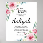 Poster Jeremiah 29:11 Rose Personnaliser (Devant)
