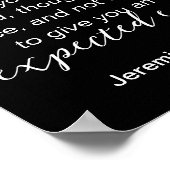 Poster Jeremiah 29 Pensées de paix Citation chrétienne (Coin)