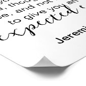 Poster Jeremiah 29 Pensées de paix Citation chrétienne (Coin)