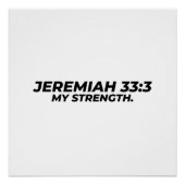POSTER JEREMIAH 33:3 - MA FORCE. (Devant)