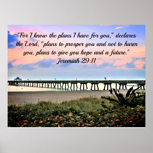 POSTER JEREMIAH PAISIBLE 29:11 SCRIPTURE VERSE (Devant)