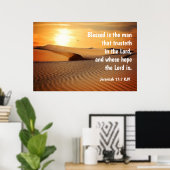 Poster Jérémie 17:7 - Béni est l'homme que fiduciaire (Bureau à domicile)