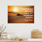 Poster Jérémie 17:7 - Béni est l'homme que fiduciaire (Cuisine)