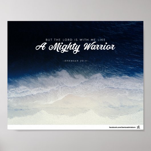 Poster Jérémie 20:11 - Un puissant guerrier (Devant)