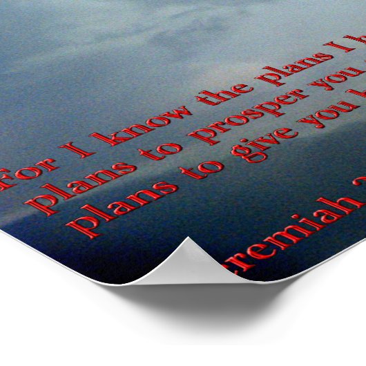 Poster Jérémie 29:11 Arc-en-ciel (Coin)