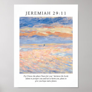 Poster Jérémie 29:11 Car je connais les projets que j'ai