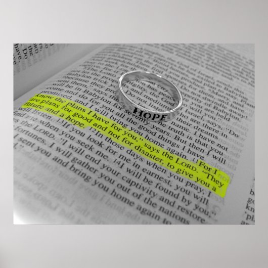 Poster Jérémie 29:11 - Espoir (Devant)