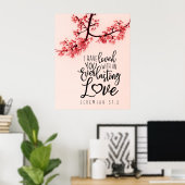 Poster Jérémie 31:3 Je T'Ai Aimé La Bible Verse (Bureau à domicile)