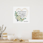 Poster Jérémie 31:3 Je t'ai aimée, Amour éternel (Cuisine)