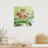 Poster "Jeremy Fisher attrape un poisson" par Beatrix Pot (Cuisine)