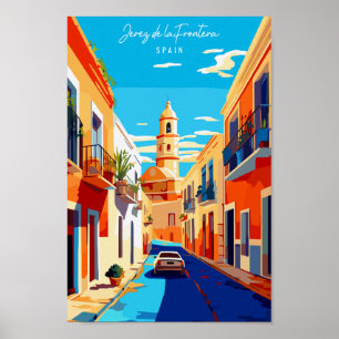 Poster Jerez de la Frontera Espagne voyage vintage