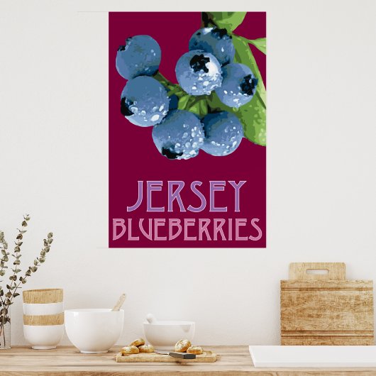 Poster Jersey_Blueberries (Cuisine)