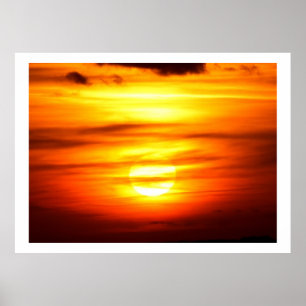 Poster Jersey coucher de soleil d'automne
