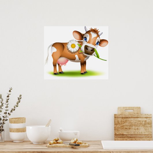 Poster Jersey Cow (Cuisine)