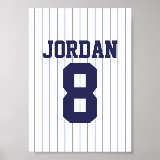 Poster Jersey de baseball avec nom et numéro personnalisé (Devant)