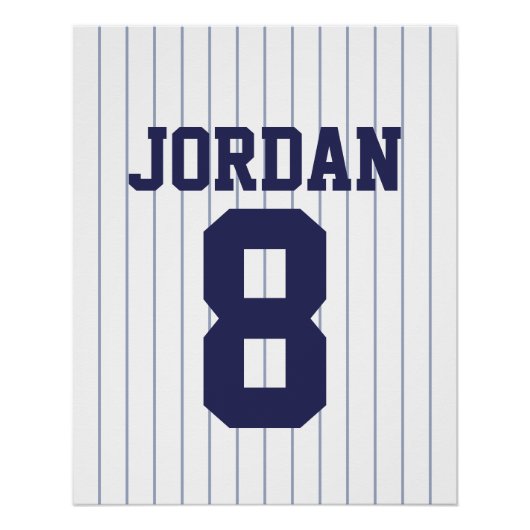 Poster Jersey de baseball avec nom et numéro personnalisé (Devant)