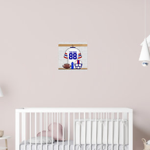 Poster Jersey de football blanc rouge