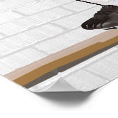 Poster Jersey de football noir blanc personnalisé (Coin)