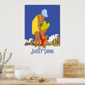Poster Jersey Shore Beach Style Vintage (Cuisine)