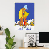 Poster Jersey Shore Beach Style Vintage (Bureau à domicile)