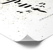 Poster JÉRUSALEM D'OR, Calligraphie hébraïque (Coin)