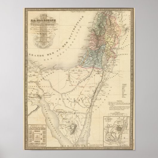 Poster Jérusalem historique, Palestine (Devant)