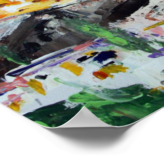 Poster Jérusalem Israël Peinture impressionniste (Coin)