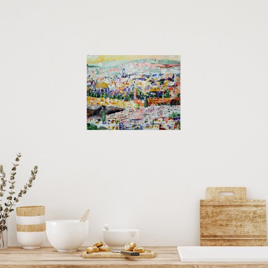 Poster Jérusalem Israël Peinture impressionniste (Cuisine)