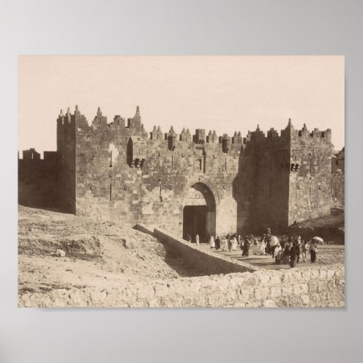 Poster Jérusalem - La porte de Damas (Devant)