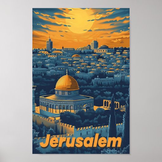 Poster Jérusalem La Ville Sainte Illustration de l'Art Vi (Devant)