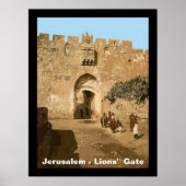 Poster Jérusalem - Porte des Lions (Devant)