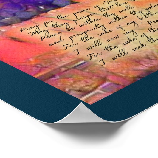 Poster Jerusalem Psalm 122 Pray for Peace Canvas Print (Coin)