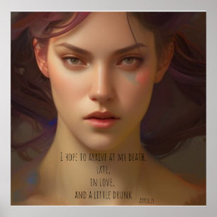 Poster J'espère arriver à ma mort tard, amoureux