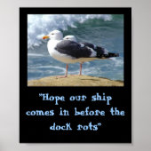 Poster "J'espère que notre navire entre..." (Devant)