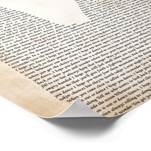 Poster J'Espère Que Vous Dansez Chanson Lyric Man Lady Br (Coin)